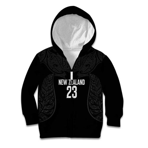 New Zealand Basketball Ta Moko Tribal Custom Kid Hoodie