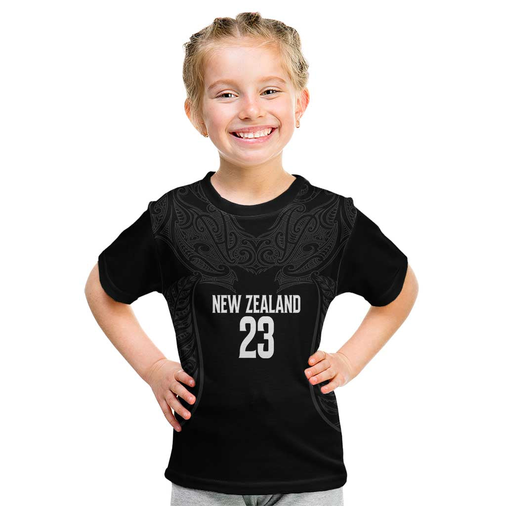 New Zealand Basketball Ta Moko Tribal Custom Kid T Shirt