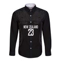 New Zealand Basketball Ta Moko Tribal Custom Long Sleeve Button Shirt