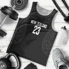 New Zealand Basketball Ta Moko Tribal Custom Men Tank Top