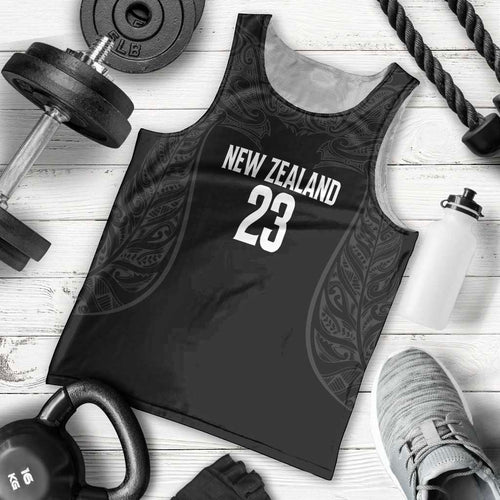 New Zealand Basketball Ta Moko Tribal Custom Men Tank Top