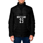 New Zealand Basketball Ta Moko Tribal Custom Padded Jacket
