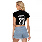 New Zealand Basketball Ta Moko Tribal Custom Raglan Cropped T Shirt
