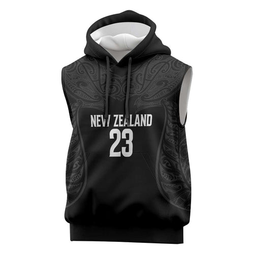 New Zealand Basketball Ta Moko Tribal Custom Sleeveless Hoodie