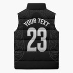 New Zealand Basketball Ta Moko Tribal Custom Sleeveless Puffer Jacket