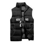 New Zealand Basketball Ta Moko Tribal Custom Sleeveless Puffer Jacket