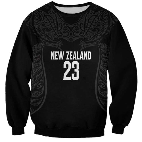 New Zealand Basketball Ta Moko Tribal Custom Sweatshirt
