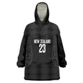 New Zealand Basketball Ta Moko Tribal Custom Wearable Blanket Hoodie