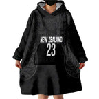 New Zealand Basketball Ta Moko Tribal Custom Wearable Blanket Hoodie