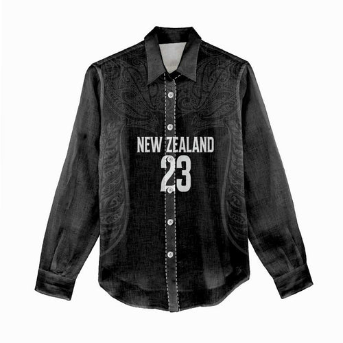 New Zealand Basketball Ta Moko Tribal Custom Women Casual Shirt