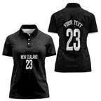 New Zealand Basketball Ta Moko Tribal Custom Women Polo Shirt