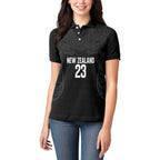 New Zealand Basketball Ta Moko Tribal Custom Women Polo Shirt