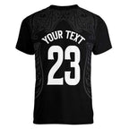 New Zealand Basketball Ta Moko Tribal Custom Women V-Neck T-Shirt