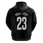 New Zealand Basketball Ta Moko Tribal Custom Zip Hoodie