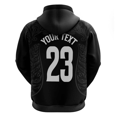New Zealand Basketball Ta Moko Tribal Custom Zip Hoodie