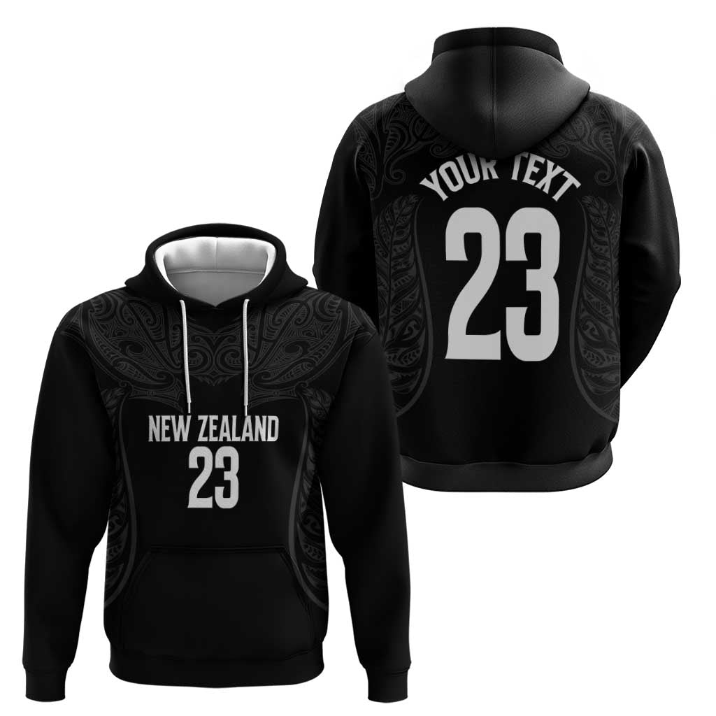 New Zealand Basketball Ta Moko Tribal Custom Zip Hoodie
