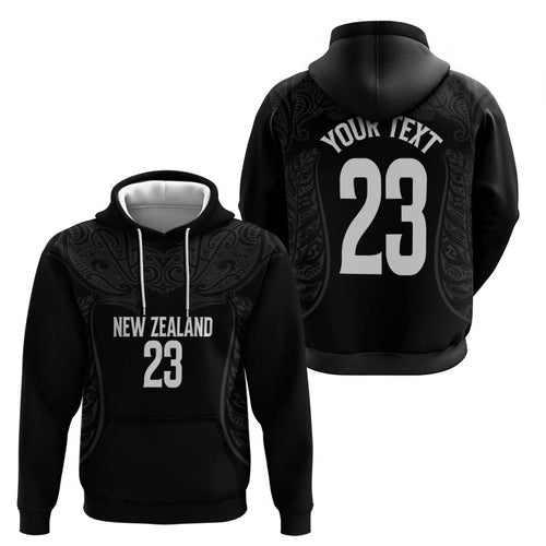 New Zealand Basketball Ta Moko Tribal Custom Zip Hoodie
