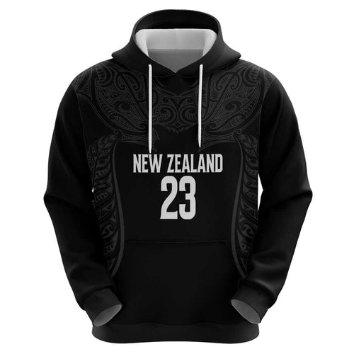 New Zealand Basketball Ta Moko Tribal Custom Zip Hoodie