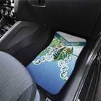 Aotearoa New Zealand Natural Plants Car Mats Pohutukawa with Silver Ferns Koru Frond Maori Tattoos