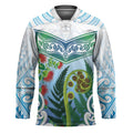 Aotearoa New Zealand Natural Plants Hockey Jersey Pohutukawa with Silver Ferns Koru Frond Maori Tattoos