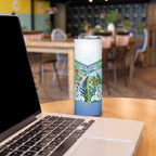 Aotearoa New Zealand Natural Plants Skinny Tumbler Pohutukawa with Silver Ferns Koru Frond Maori Tattoos