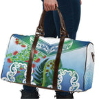 Aotearoa New Zealand Natural Plants Travel Bag Pohutukawa with Silver Ferns Koru Frond Maori Tattoos