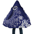 New Zealand Sea Animals with Maori Tribal Tattoo Cloak Blue Color