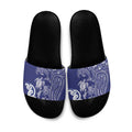 New Zealand Sea Animals with Maori Tribal Tattoo Slide Sandals Blue Color