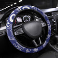 New Zealand Sea Animals with Maori Tribal Tattoo Steering Wheel Cover Blue Color