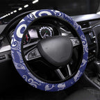 New Zealand Sea Animals with Maori Tribal Tattoo Steering Wheel Cover Blue Color