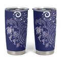 New Zealand Sea Animals with Maori Tribal Tattoo Tumbler Cup Blue Color