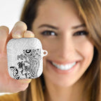 New Zealand Sea Animals with Maori Tribal Tattoo AirPods Case White Color