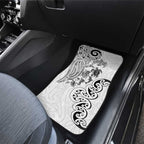 New Zealand Sea Animals with Maori Tribal Tattoo Car Mats White Color
