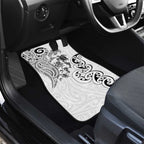 New Zealand Sea Animals with Maori Tribal Tattoo Car Mats White Color