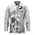 New Zealand Sea Animals with Maori Tribal Tattoo Hockey Jersey White Color