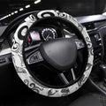 New Zealand Sea Animals with Maori Tribal Tattoo Steering Wheel Cover White Color