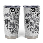 New Zealand Sea Animals with Maori Tribal Tattoo Tumbler Cup White Color