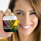 Rugby New Zealand and Australia AirPods Case Burgundy Koru Geometric with Aboriginal Chevron Sport Style