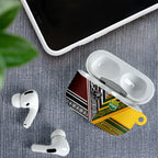 Rugby New Zealand and Australia AirPods Case Burgundy Koru Geometric with Aboriginal Chevron Sport Style