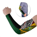 Custom Rugby New Zealand and Australia Arm Sleeves Burgundy Koru Geometric with Aboriginal Chevron Sport Style