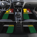 Custom Rugby New Zealand and Australia Car Mats Burgundy Koru Geometric with Aboriginal Chevron Sport Style