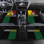 Custom Rugby New Zealand and Australia Car Mats Burgundy Koru Geometric with Aboriginal Chevron Sport Style