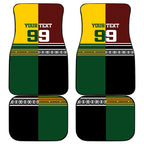 Custom Rugby New Zealand and Australia Car Mats Burgundy Koru Geometric with Aboriginal Chevron Sport Style
