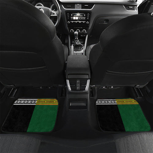 Custom Rugby New Zealand and Australia Car Mats Burgundy Koru Geometric with Aboriginal Chevron Sport Style