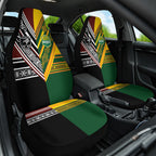 Rugby New Zealand and Australia Car Seat Cover Burgundy Koru Geometric with Aboriginal Chevron Sport Style
