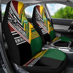 Rugby New Zealand and Australia Car Seat Cover Burgundy Koru Geometric with Aboriginal Chevron Sport Style