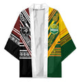 Custom Rugby New Zealand and Australia Kimono Burgundy Koru Geometric with Aboriginal Chevron Sport Style