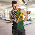 Custom Rugby New Zealand and Australia Men Tank Top Burgundy Koru Geometric with Aboriginal Chevron Sport Style
