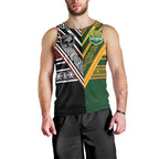 Custom Rugby New Zealand and Australia Men Tank Top Burgundy Koru Geometric with Aboriginal Chevron Sport Style