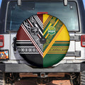Rugby New Zealand and Australia Spare Tire Cover Burgundy Koru Geometric with Aboriginal Chevron Sport Style